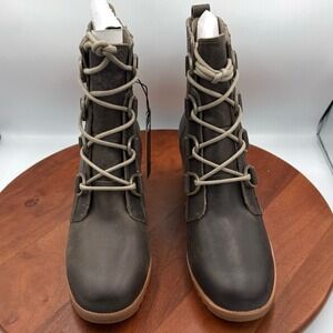 Sorel Cate Lace Bootie Major Waterproof Leather Boots Lace Up Womens 11 Gorpcore